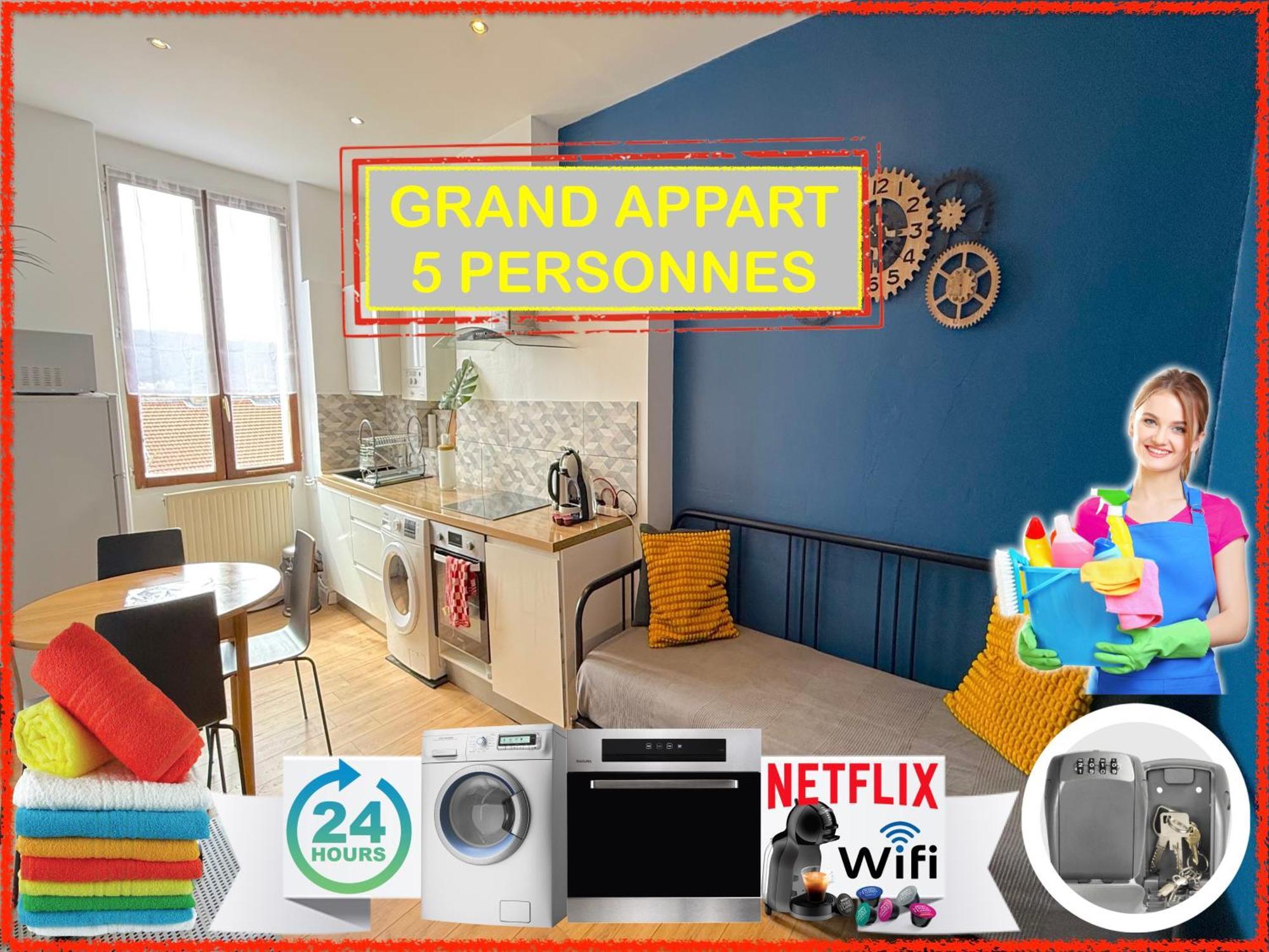 Апартаменти 012 Chic & Cosy F2 34M2 Hypercentre Wifi Smart Tv Netflix Сент-Етьєн Екстер'єр фото